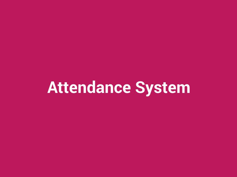 Attendance management dashboard