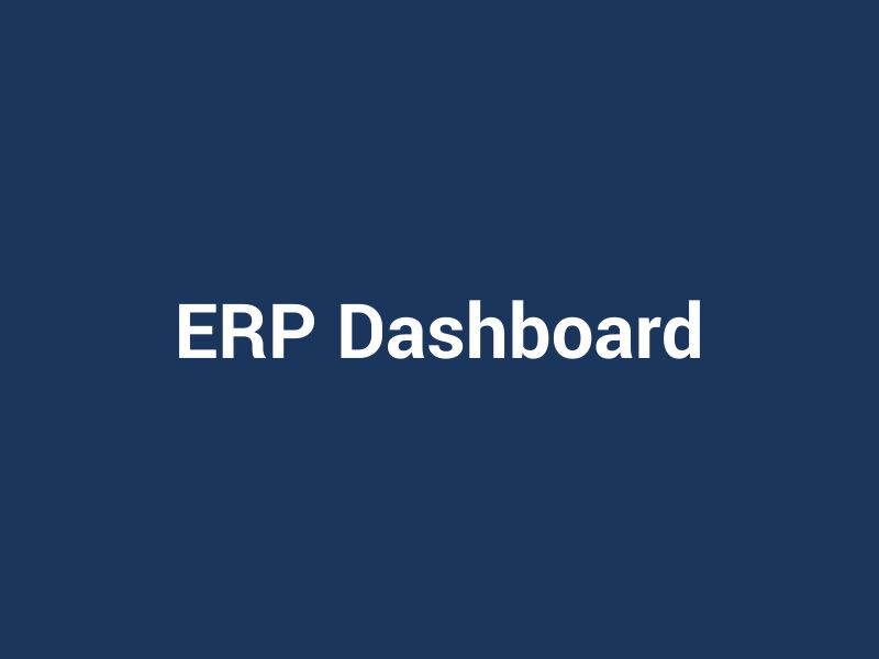 ERP system dashboard interface